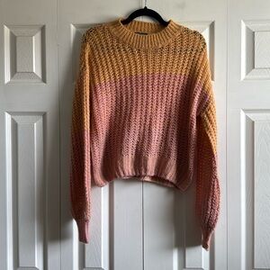 Wild Fable | Sunset ombré | large knit sweater | size S